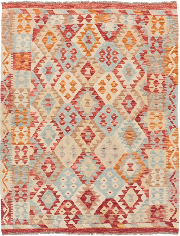 Alfombra afgana Kilim Afghan 196x153 196x153, Alfombra persa Tejido a mano