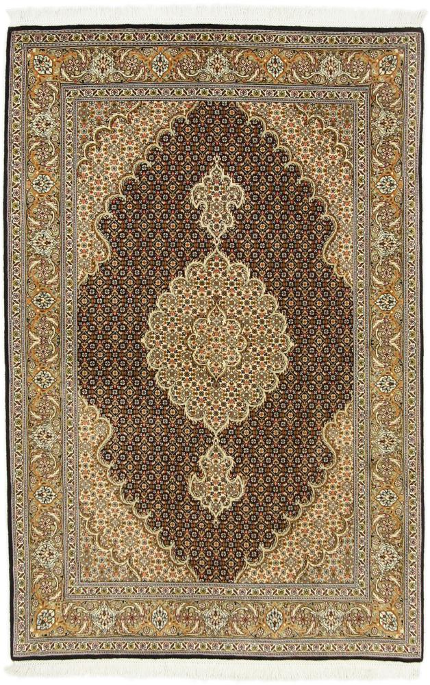 ペルシャ絨毯 タブリーズ Mahi 5'0"x3'4" 5'0"x3'4",  ペルシャ絨毯 手織り