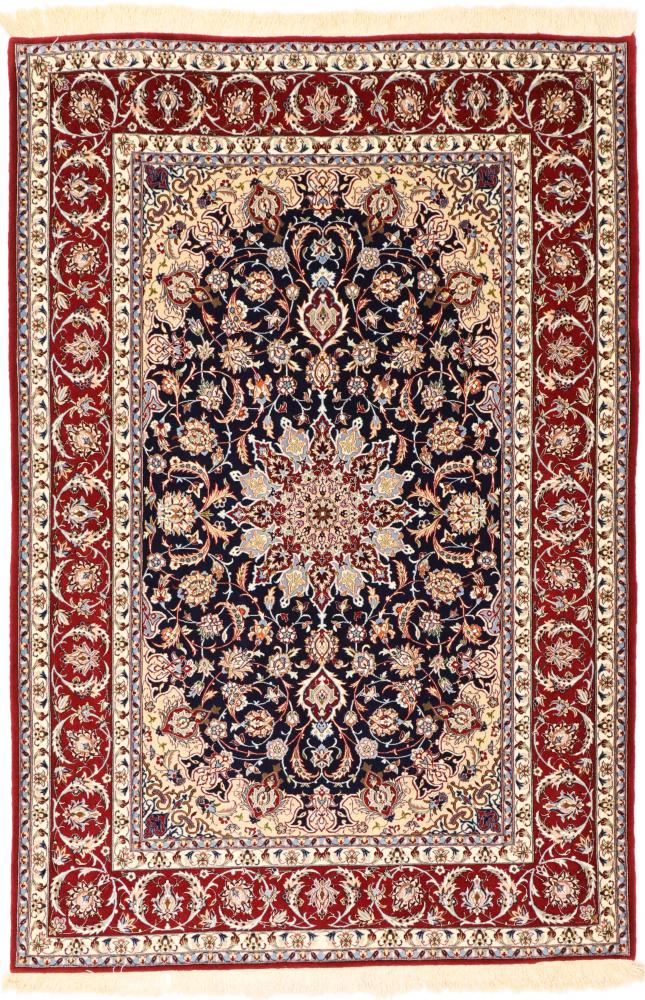 Tapis persan Ispahan Chaîne de Soie 229x157 229x157, Tapis persan Noué à la main