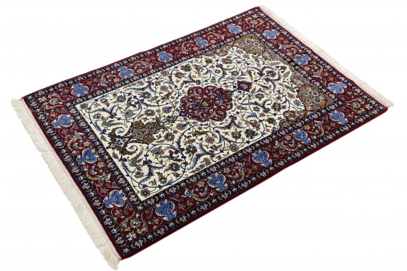 Persisk matta Isfahan Gammal Silkesvarp 5'5"x3'8" 5'5"x3'8", Persisk matta Knuten för hand