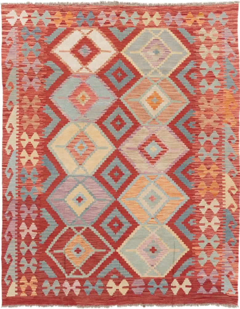 Afghan rug Kilim Afghan 6'6"x5'2" 6'6"x5'2", Persian Rug Woven by hand