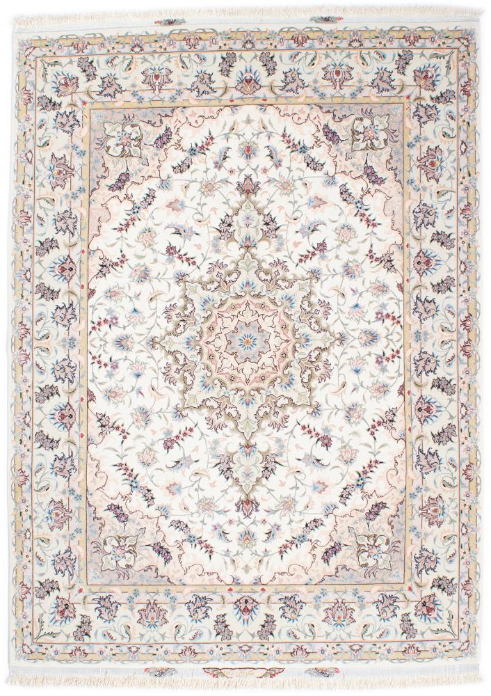 Tapis persan Tabriz 50Raj Chaîne de Soie 203x151 203x151, Tapis persan Noué à la main