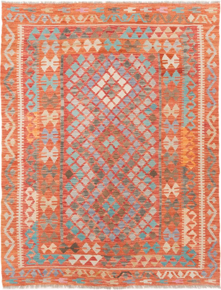 Afghan rug Kilim Afghan 6'5"x5'1" 6'5"x5'1", Persian Rug Woven by hand