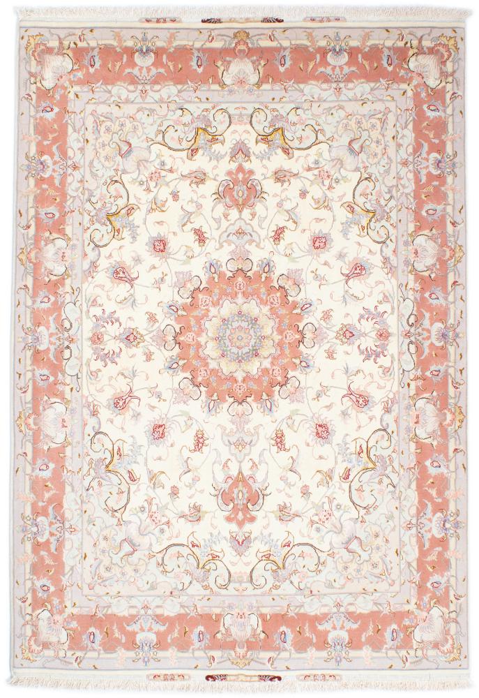 Perzsa szőnyeg Tabriz 50Raj Selyemfonal 7'1"x4'11" 7'1"x4'11", Perzsa szőnyeg Kézzel csomózva
