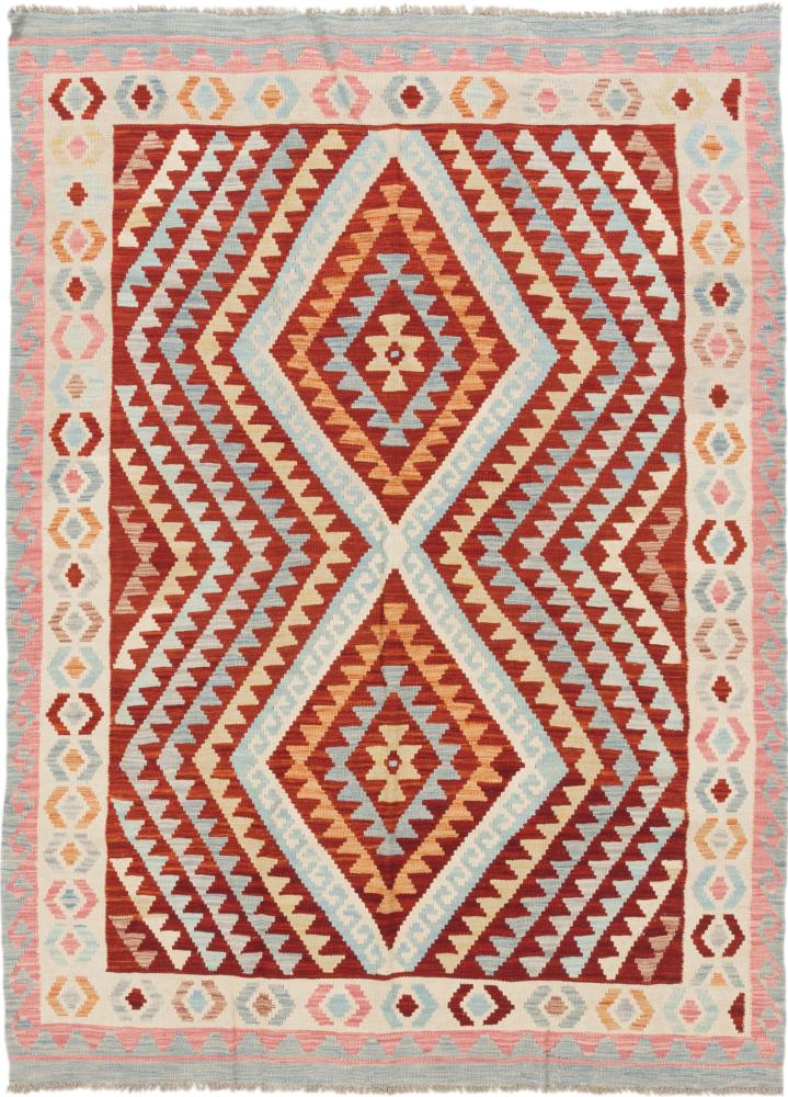 Afghansk tæppe Kelim Afghan 198x156 198x156, Persisk tæppe Håndvævet