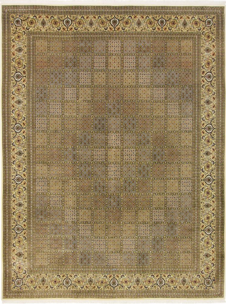  ペルシャ絨毯 タブリーズ Mahi 署名済み 395x301 395x301,  ペルシャ絨毯 手織り