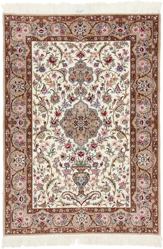  ペルシャ絨毯 イスファハン 絹の縦糸 155x110 155x110,  ペルシャ絨毯 手織り