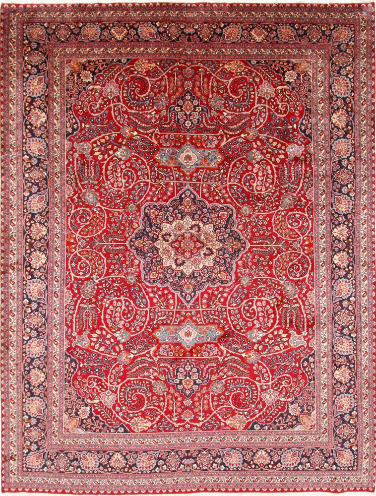 Persian Rug Mashhad 12'10"x9'11" 12'10"x9'11", Persian Rug Knotted by hand