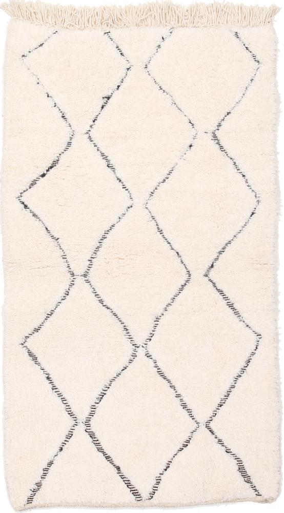 モロッコ絨毯 Berber Maroccan Beni Ourain 159x93 159x93,  ペルシャ絨毯 手織り