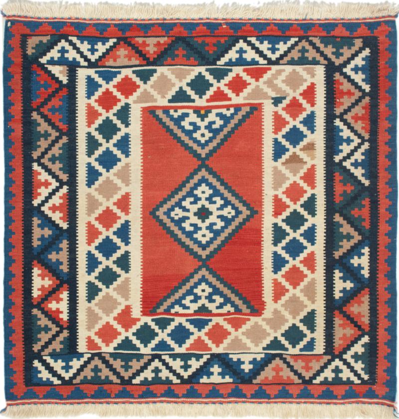  ペルシャ絨毯 キリム Fars 101x103 101x103,  ペルシャ絨毯 手織り