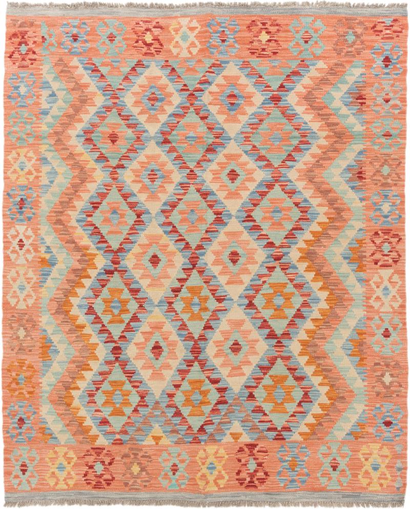 Alfombra afgana Kilim Afghan 6'3"x5'2" 6'3"x5'2", Alfombra persa Tejido a mano