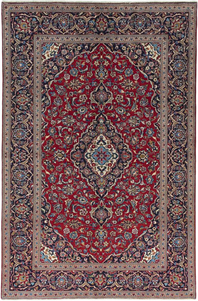 Tapis persan Kashan 299x196 299x196, Tapis persan Noué à la main