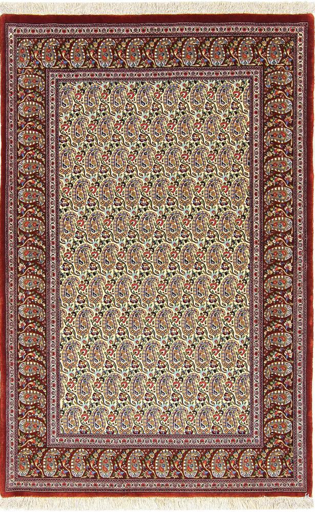 Persian Rug Eilam Silk Warp 5'2"x3'4" 5'2"x3'4", Persian Rug Knotted by hand