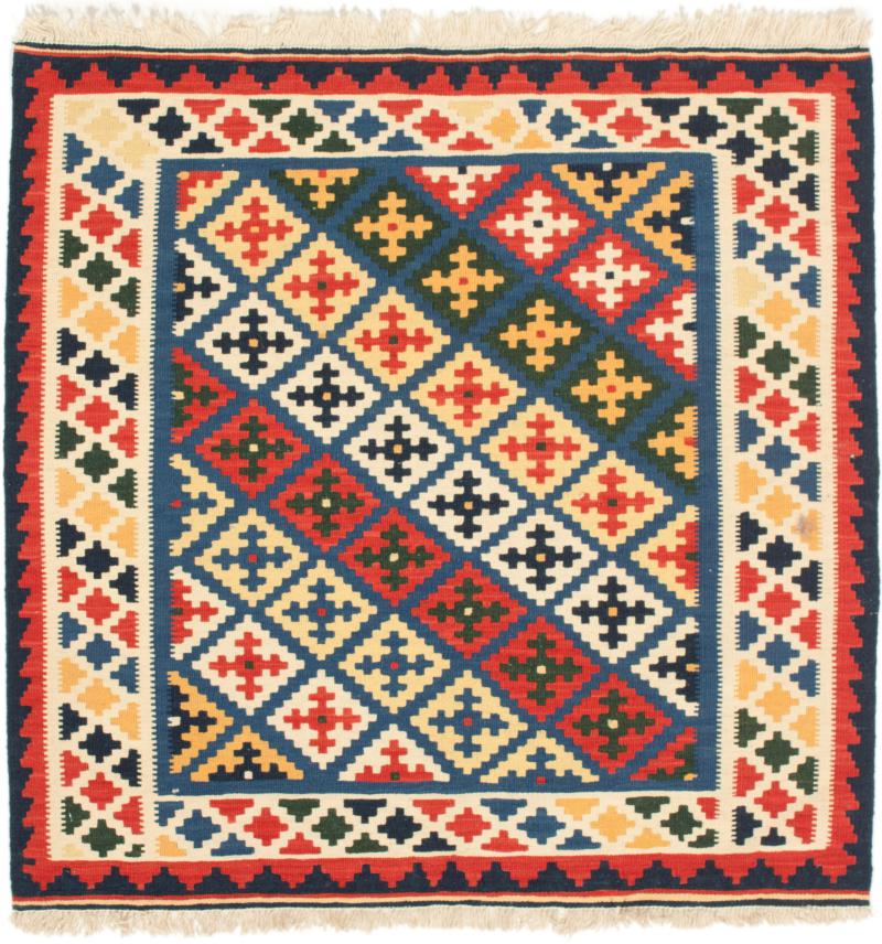  ペルシャ絨毯 キリム Fars 100x102 100x102,  ペルシャ絨毯 手織り