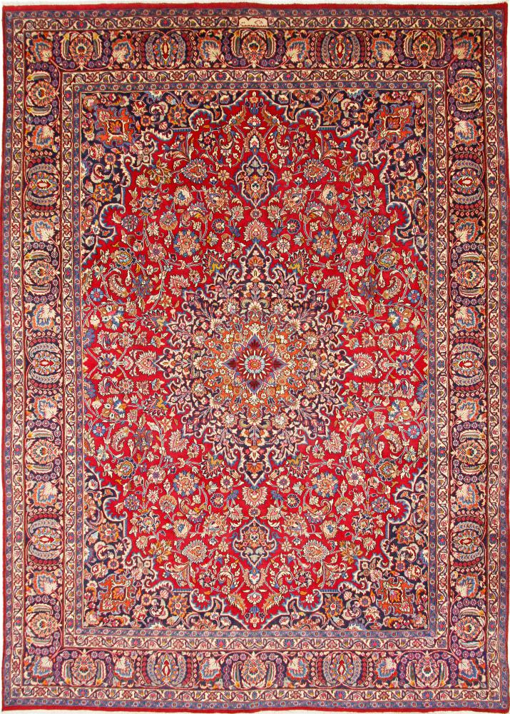 Persian Rug Mashhad Signed 13'6"x9'8" 13'6"x9'8", Persian Rug Knotted by hand
