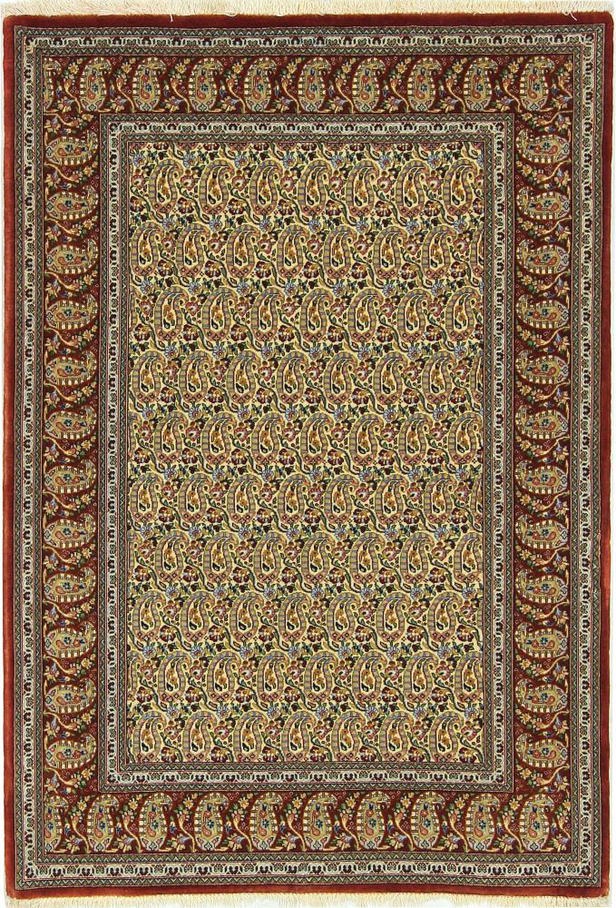 Persian Rug Eilam Silk Warp 4'11"x3'6" 4'11"x3'6", Persian Rug Knotted by hand