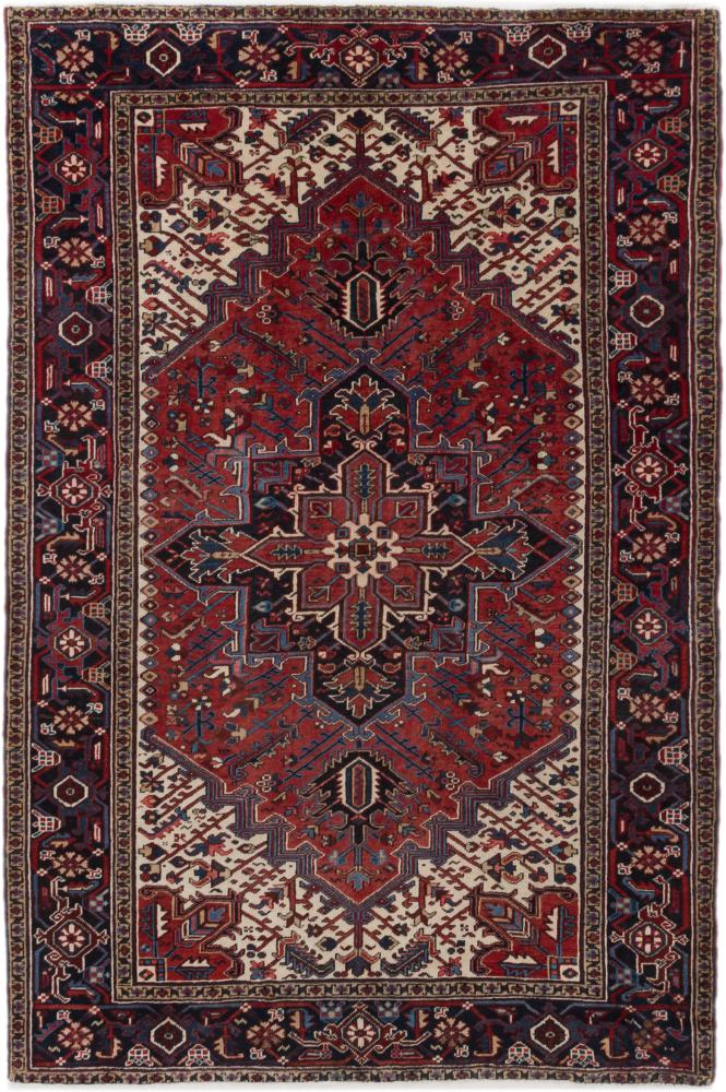 Persian Rug Heriz 9'6"x6'5" 9'6"x6'5", Persian Rug Knotted by hand