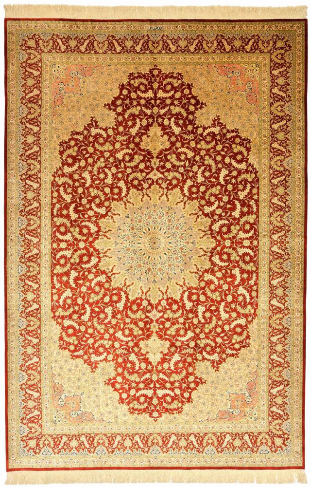 Perzisch tapijt Qum Zijde 299x200 299x200, Perzisch tapijt Handgeknoopte