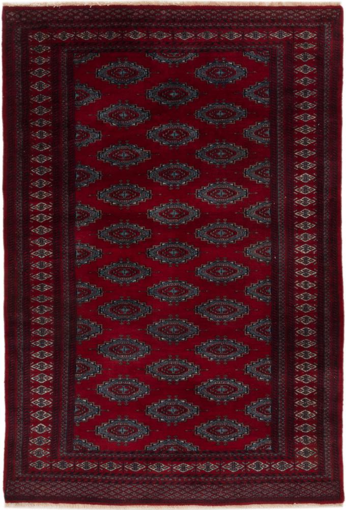 Persian Rug Turkaman 5'7"x4'1" 5'7"x4'1", Persian Rug Knotted by hand