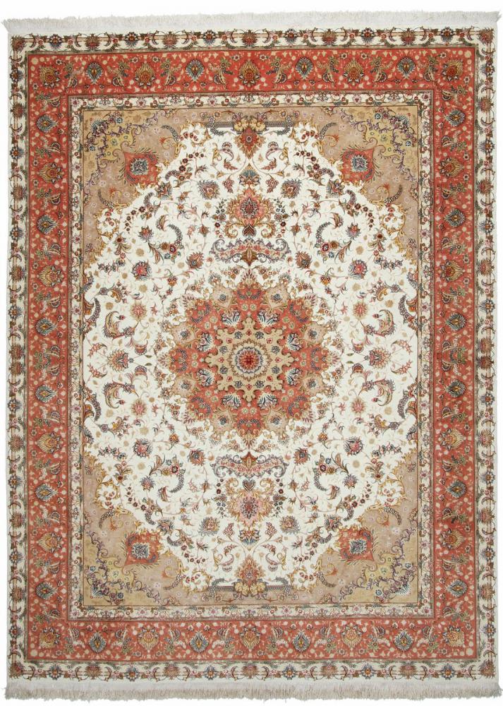Perzsa szőnyeg Tabriz 50Raj Selyemfonal 13'3"x9'10" 13'3"x9'10", Perzsa szőnyeg Kézzel csomózva