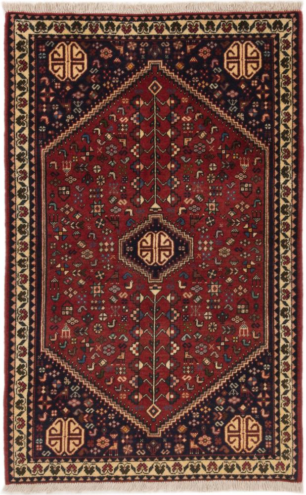Persian Rug Abadeh 4'2"x2'8" 4'2"x2'8", Persian Rug Knotted by hand