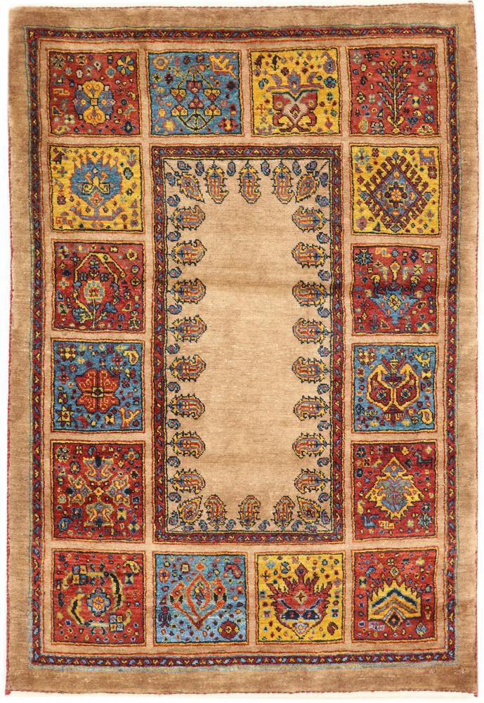 Perzisch tapijt Perzisch Gabbeh Loribaft Nature 4'9"x3'2" 4'9"x3'2", Perzisch tapijt Handgeknoopte