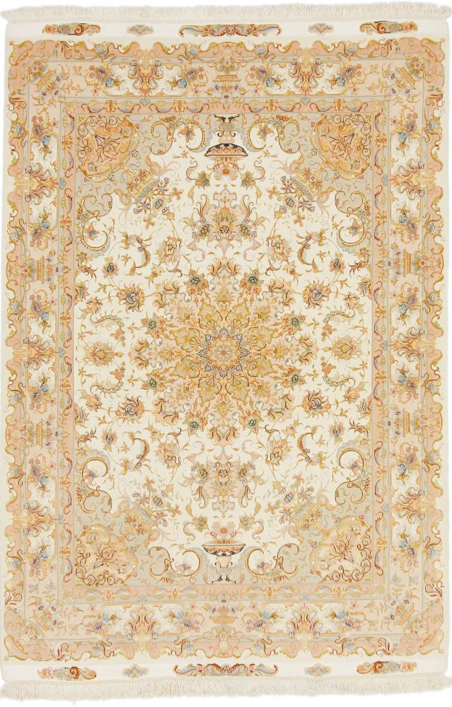  ペルシャ絨毯 タブリーズ 50Raj 絹の縦糸 216x145 216x145,  ペルシャ絨毯 手織り