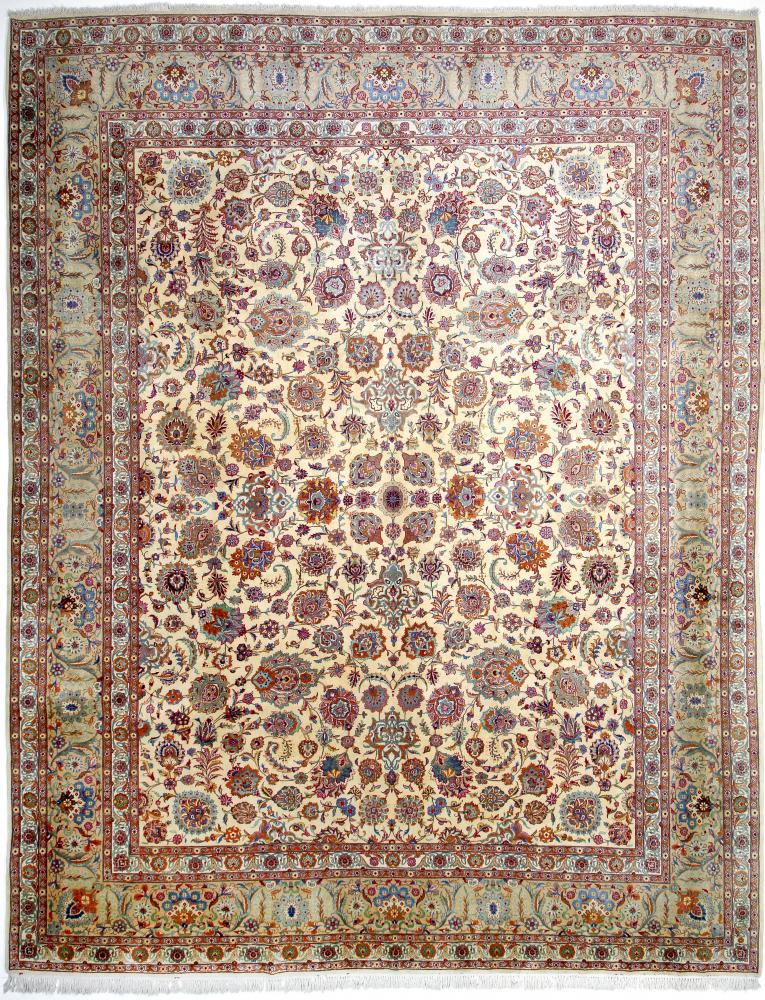 Persian Rug Keshan Antique 13'11"x10'8" 13'11"x10'8", Persian Rug Knotted by hand