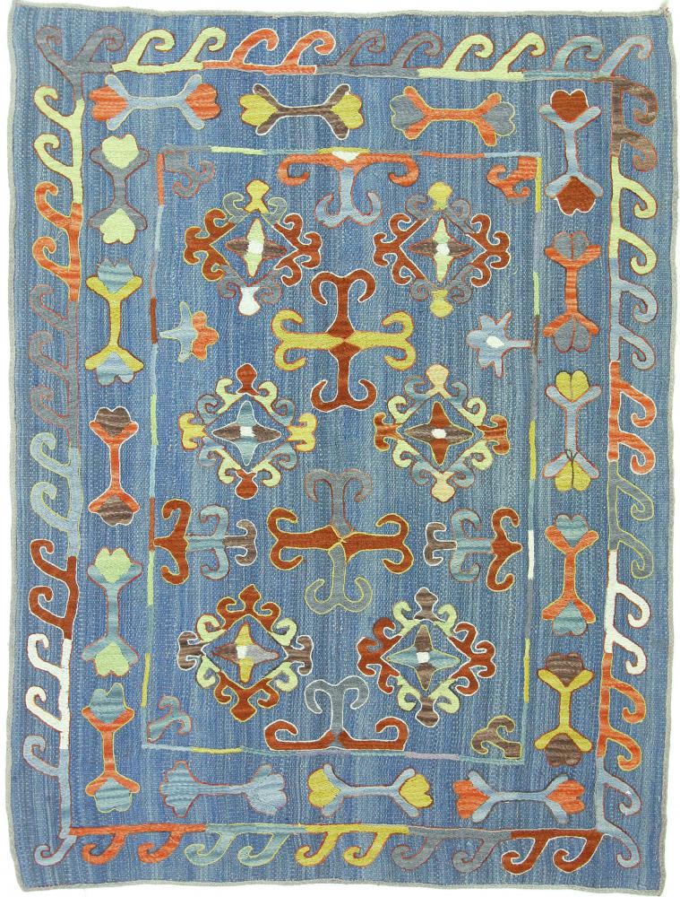 Afghanska mattan Kilim Afghan Soozani 191x146 191x146, Persisk matta handvävd 