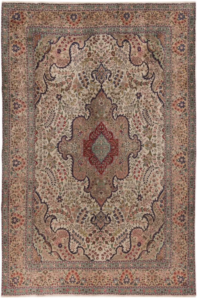 Persian Rug Tabriz 9'8"x6'4" 9'8"x6'4", Persian Rug Knotted by hand