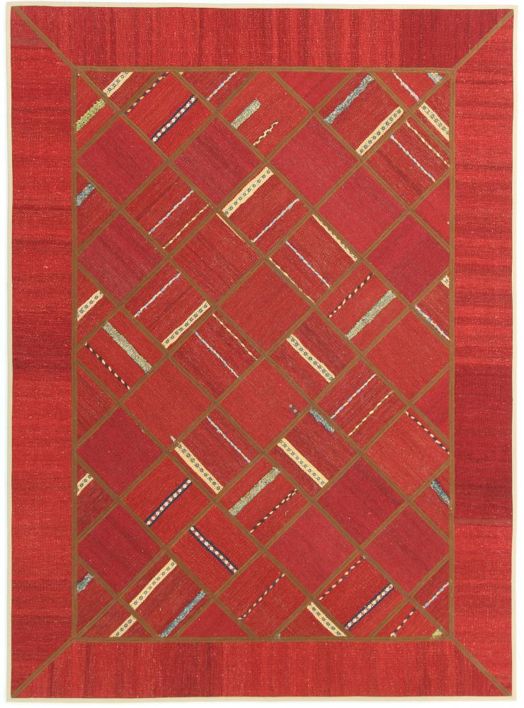 ペルシャ絨毯 キリム パッチワーク 6'7"x4'9" 6'7"x4'9",  ペルシャ絨毯 手織り