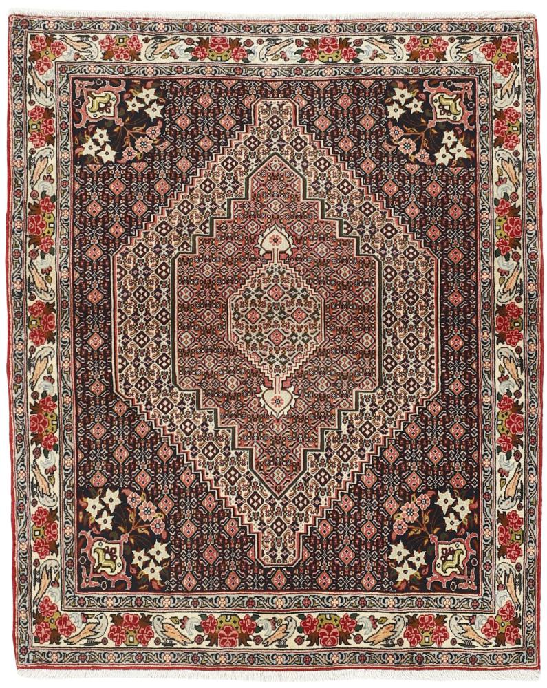 Persian Rug Senneh 4'11"x4'1" 4'11"x4'1", Persian Rug Knotted by hand