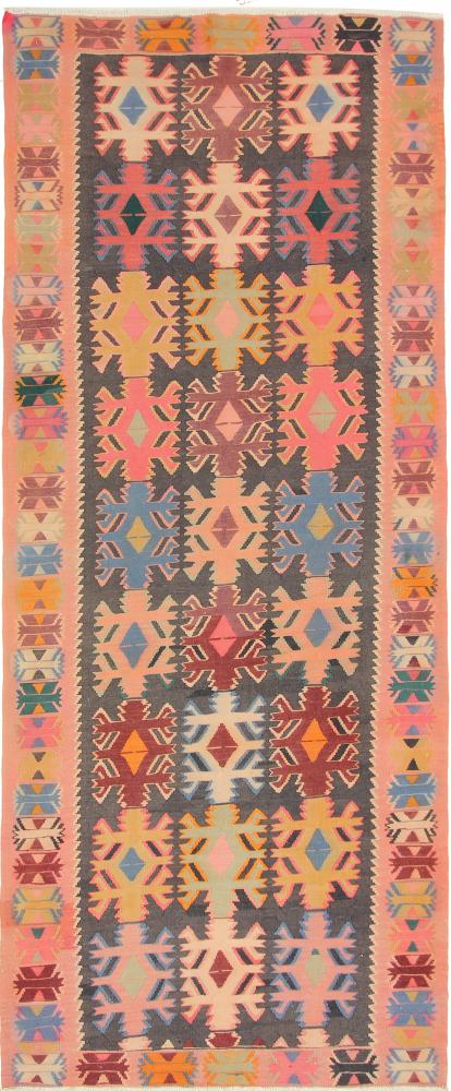 Tappeto persiano Kilim Fars Azerbaijan Antico 378x152 378x152, Tappeto persiano Tessuto a mano