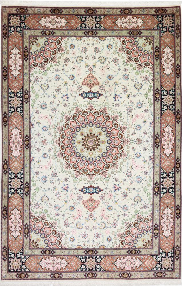 Persian Rug Tabriz Silk Warp 306x199 306x199, Persian Rug Knotted by hand