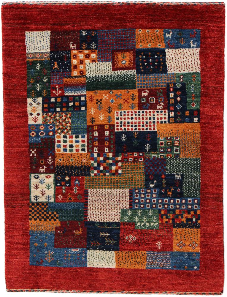 Perzisch tapijt Perzisch Gabbeh Loribaft Nowbaft 102x81 102x81, Perzisch tapijt Handgeknoopte