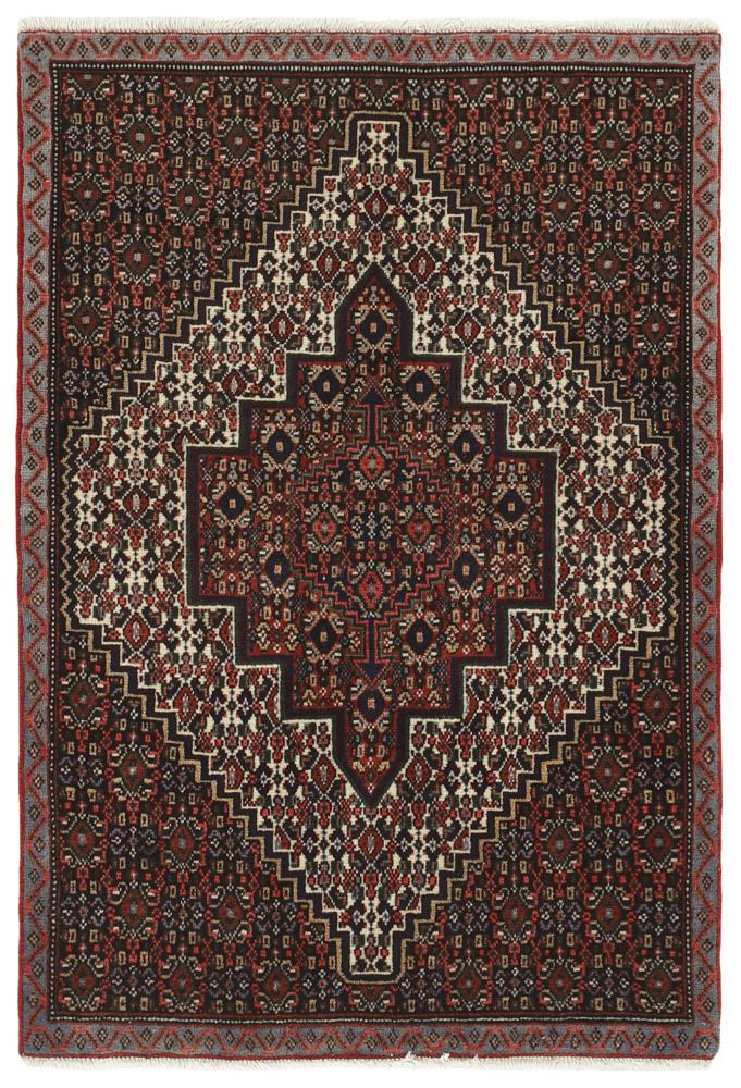 Persian Rug Senneh 3'3"x2'3" 3'3"x2'3", Persian Rug Knotted by hand