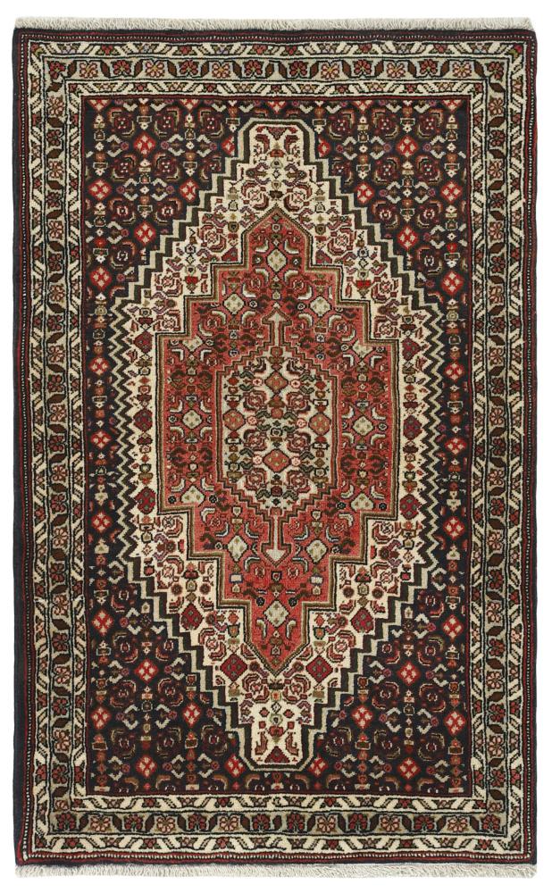 Persian Rug Senneh 3'10"x2'3" 3'10"x2'3", Persian Rug Knotted by hand