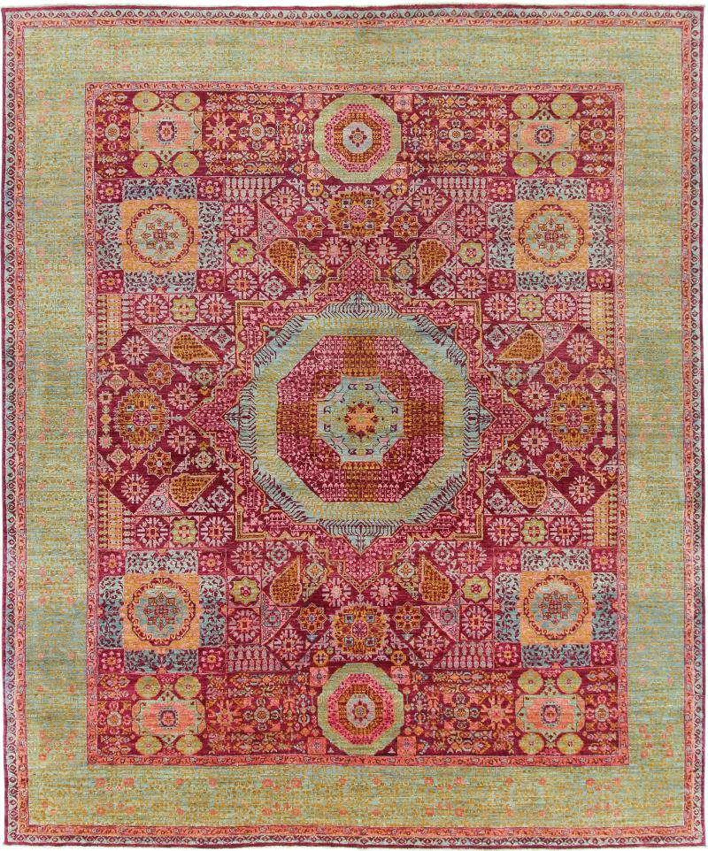 Afghan rug Mamluk 9'9"x8'2" 9'9"x8'2", Persian Rug Knotted by hand