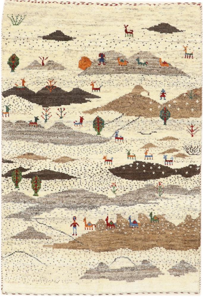 Perzisch tapijt Perzisch Gabbeh Loribaft Nature 2'10"x2'2" 2'10"x2'2", Perzisch tapijt Handgeknoopte