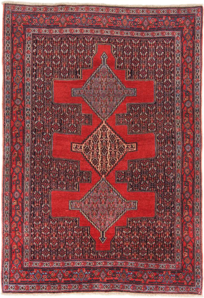 Persian Rug Sanandaj 6'0"x4'2" 6'0"x4'2", Persian Rug Knotted by hand