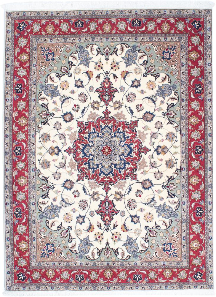 Persian Rug Tabriz 50Raj 6'9"x5'1" 6'9"x5'1", Persian Rug Knotted by hand