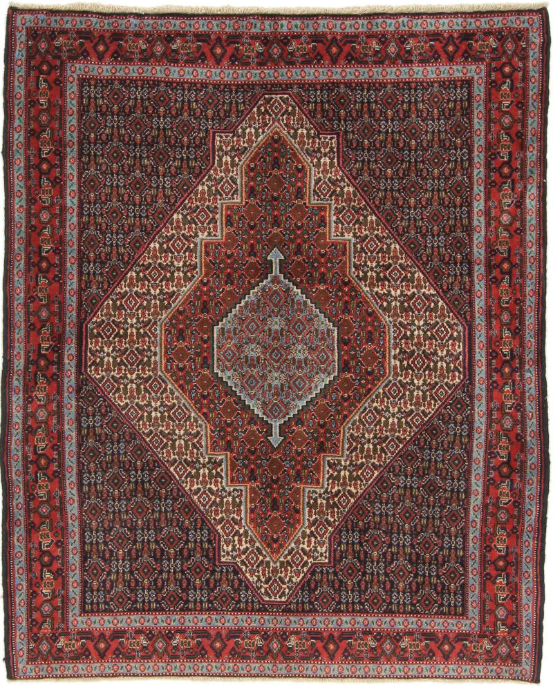 Persian Rug Sanandaj 5'1"x4'3" 5'1"x4'3", Persian Rug Knotted by hand