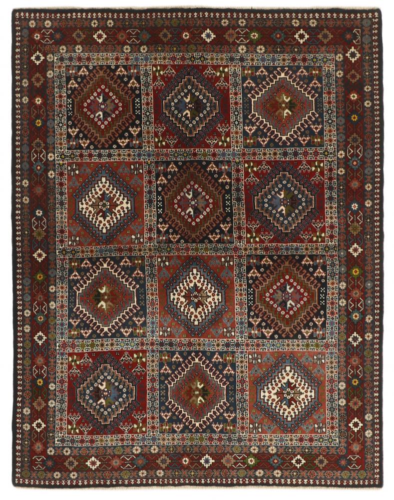 Tapis persan Yalameh 193x151 193x151, Tapis persan Noué à la main