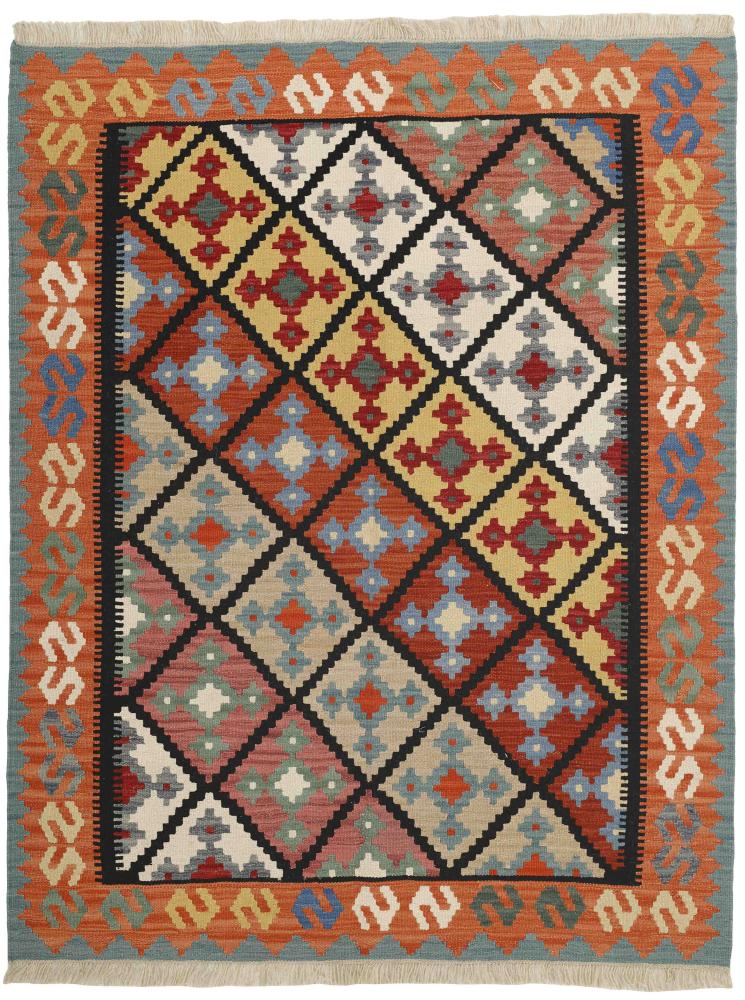 Persian Rug Kilim Fars 6'3"x5'0" 6'3"x5'0", Persian Rug Woven by hand