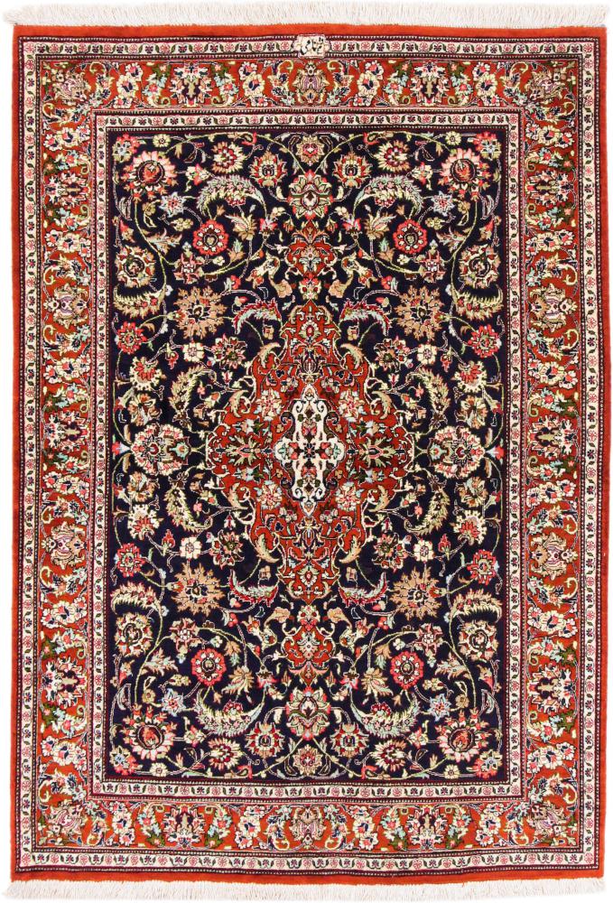 Persialainen matto Ghom Silkki 148x103 148x103, Persialainen matto Solmittu käsin