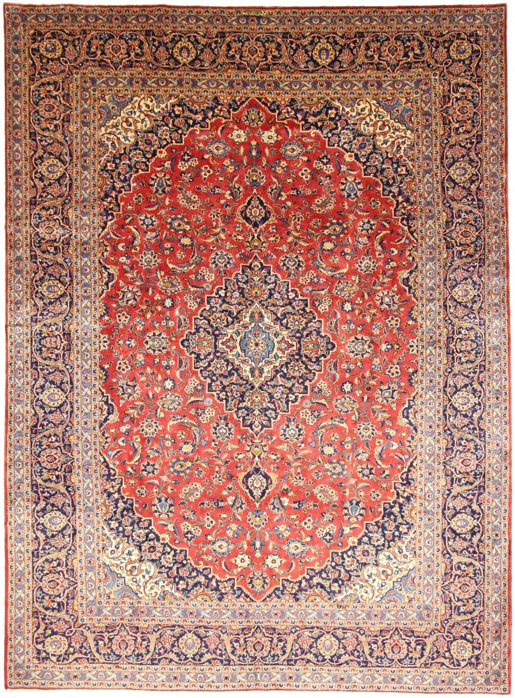 Persian Rug Keshan 13'6"x10'0" 13'6"x10'0", Persian Rug Knotted by hand
