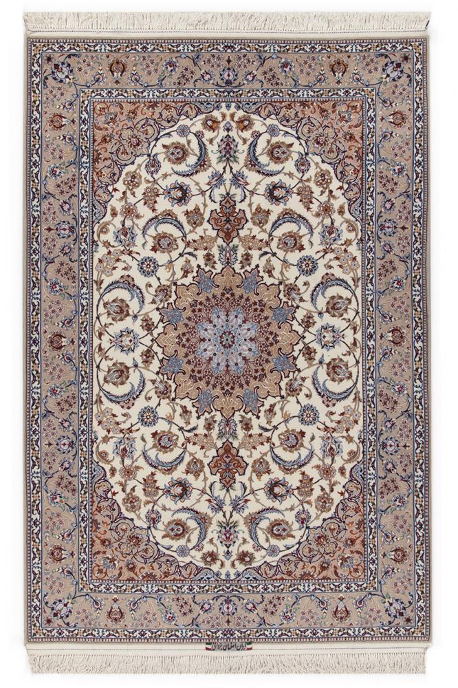 Perserteppich Isfahan Sherkat Seidenkette 229x159 229x159, Perserteppich Handgeknüpft