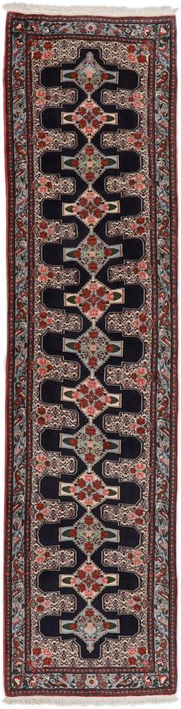  ペルシャ絨毯 センネ 12'8"x3'2" 12'8"x3'2",  ペルシャ絨毯 手織り