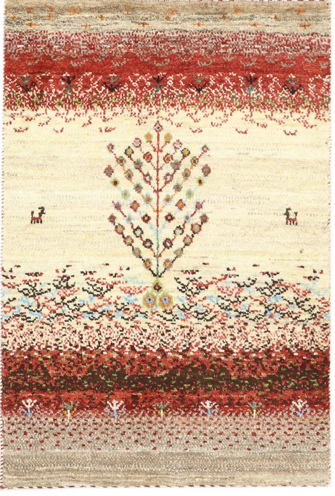 Persian Rug Persian Gabbeh Loribaft Nature 95x65 95x65, Persian Rug Knotted by hand