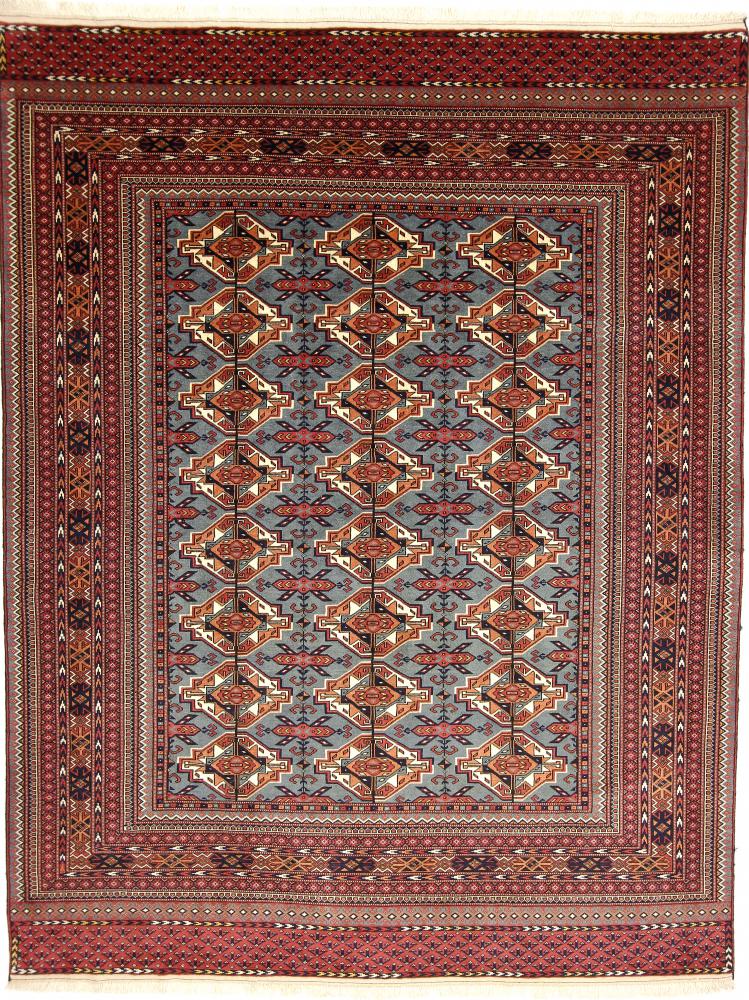 Persisk tæppe Turkaman 237x187 237x187, Persisk tæppe Knyttet i hånden